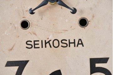 和製アンティーク　精工舎(SEIKOSHA、セイコー)　丸形　レトロなデザインが魅力的な掛け時計　(R-072236)