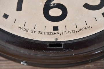 和製アンティーク　精工舎(SEIKOSHA、セイコー)　丸形　レトロなデザインが魅力的な掛け時計　(R-072236)