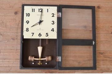 和製アンティーク　SEIKO SONOLA(セイコー・ソノーラ)　TRANSISTOR CLOCK(トランジスタクロック)　珍しいデザインの振り子が魅力的な掛け時計(柱時計、古時計、振り子時計)(R-072241)