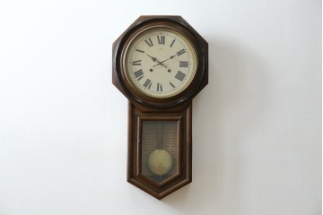 和製アンティーク　明治時計製　TRADE MARK(トレードマーク)　クラシカルな雰囲気漂う大型掛け時計　(R-072247)