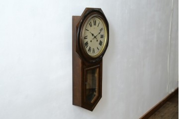 和製アンティーク　明治時計製　TRADE MARK(トレードマーク)　クラシカルな雰囲気漂う大型掛け時計　(R-072247)
