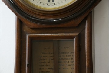 和製アンティーク　明治時計製　TRADE MARK(トレードマーク)　クラシカルな雰囲気漂う大型掛け時計　(R-072247)