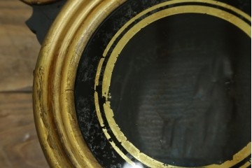 アンティーク時計　アメリカ　E. INGRAHAM&CO(イングラハム)　振り子の意匠が魅力的な四つ丸本だるま時計　(R-072248)