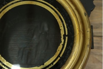 アンティーク時計　アメリカ　E. INGRAHAM&CO(イングラハム)　振り子の意匠が魅力的な四つ丸本だるま時計　(R-072248)