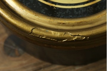 アンティーク時計　アメリカ　E. INGRAHAM&CO(イングラハム)　振り子の意匠が魅力的な四つ丸本だるま時計　(R-072248)