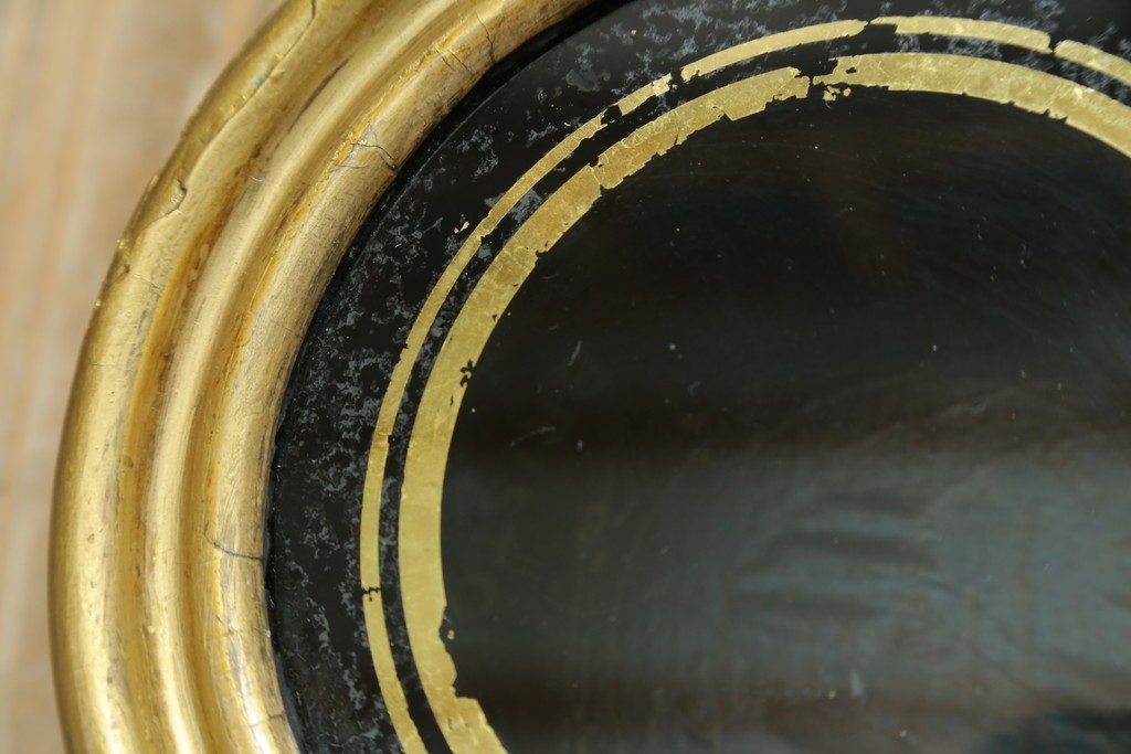 アンティーク時計　アメリカ　E. INGRAHAM&CO(イングラハム)　振り子の意匠が魅力的な四つ丸本だるま時計　(R-072248)