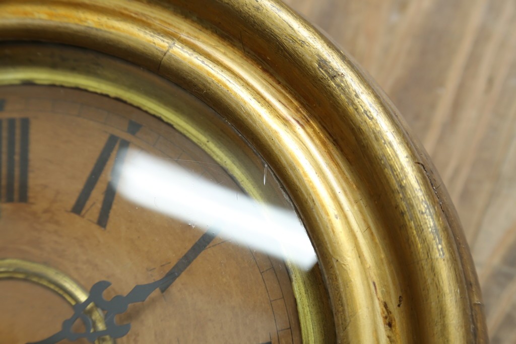 アンティーク時計　アメリカ　E. INGRAHAM&CO(イングラハム)　振り子の意匠が魅力的な四つ丸本だるま時計　(R-072248)