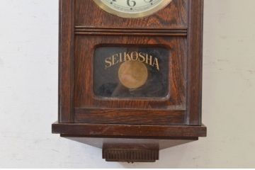 和製アンティーク　精工舎(SEIKOSHA、セイコー)　TRADE(S)MARK　木の温かみを感じるクラシカルな雰囲気の掛け時計(柱時計、古時計、振り子時計)(R-072249)