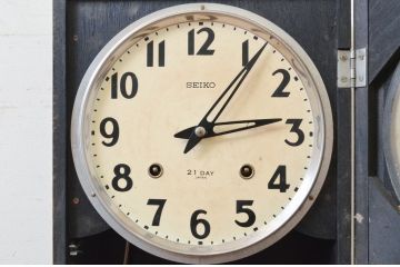 和製アンティーク　SEIKO(セイコー)　21DAY　レトロな雰囲気を高めてくれる掛け時計(柱時計、古時計、振り子時計)(R-072253)