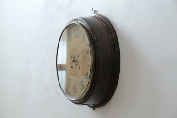 和製アンティーク　精工舎(SEIKOSHA、セイコー)　丸形　レトロなデザインが魅力的な掛け時計　(R-072254)