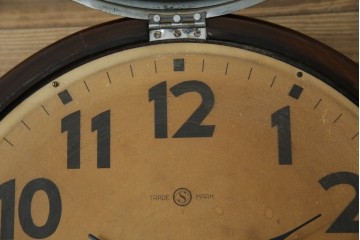 和製アンティーク　精工舎(SEIKOSHA、セイコー)　丸形　レトロなデザインが魅力的な掛け時計　(R-072254)