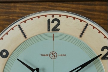 和製アンティーク　精工舎(SEIKOSHA、セイコー)　14DAY　TRADE(S)MARK　デザインが特徴的なおしゃれな掛け時計　(R-072259)