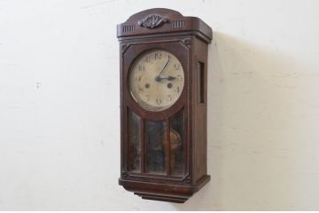 アンティーク時計　ドイツ　KIENZLE(キンツレ)　落ち着いたクラシカルな雰囲気と色味が素敵な掛け時計(柱時計、古時計、振り子時計)(R-072265)