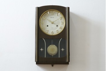 和製ヴィンテージ　SEIKO(セイコー)　30DAY　インデックス(数字)と針の金色がお洒落な掛け時計　(R-072277)