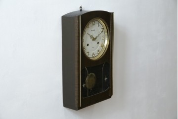 和製ヴィンテージ　SEIKO(セイコー)　30DAY　インデックス(数字)と針の金色がお洒落な掛け時計　(R-072277)