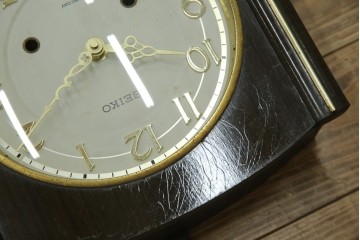 和製ヴィンテージ　SEIKO(セイコー)　30DAY　インデックス(数字)と針の金色がお洒落な掛け時計　(R-072277)