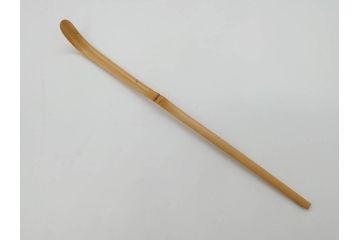 利休　泪写　花押　上品な和の雰囲気溢れる茶杓(竹、筒付き、茶道具、共箱付き、外箱付き)(R-072280)