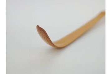 利休　泪写　花押　上品な和の雰囲気溢れる茶杓(竹、筒付き、茶道具、共箱付き、外箱付き)(R-072280)