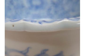 伊万里　染付　花唐草　繊細に描かれた線描が見事な盃洗(杯洗、コンポート、フルーツボウル、果物入れ、高台鉢、和食器)(R-072281)
