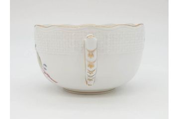 ヘレンド　ハンガリー　HEREND HVNGARY　アポニー・フラワー　華やかな花たちが食卓に彩を与えるティーカップ&ソーサー2客セット(HUNGARY、洋食器、C&S)(R-072282)