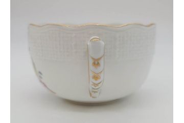 ヘレンド　ハンガリー　HEREND HVNGARY　アポニー・フラワー　華やかな花たちが食卓に彩を与えるティーカップ&ソーサー2客セット(HUNGARY、洋食器、C&S)(R-072282)