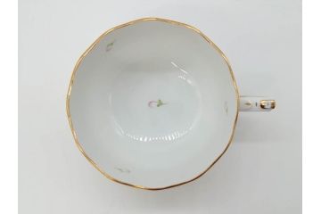 ヘレンド　ハンガリー　HEREND HVNGARY　アポニー・フラワー　華やかな花たちが食卓に彩を与えるティーカップ&ソーサー2客セット(HUNGARY、洋食器、C&S)(R-072282)