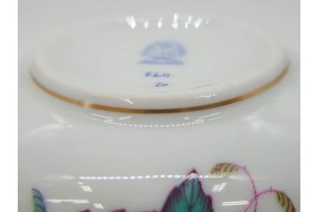 ヘレンド　ハンガリー　HEREND HVNGARY　アポニー・フラワー　華やかな花たちが食卓に彩を与えるティーカップ&ソーサー2客セット(HUNGARY、洋食器、C&S)(R-072282)