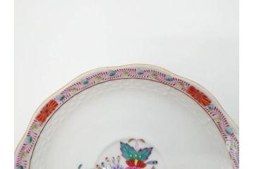 ヘレンド　ハンガリー　HEREND HVNGARY　アポニー・フラワー　華やかな花たちが食卓に彩を与えるティーカップ&ソーサー2客セット(HUNGARY、洋食器、C&S)(R-072282)