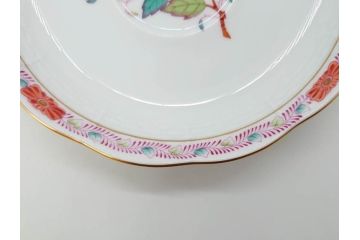 ヘレンド　ハンガリー　HEREND HVNGARY　アポニー・フラワー　華やかな花たちが食卓に彩を与えるティーカップ&ソーサー2客セット(HUNGARY、洋食器、C&S)(R-072282)