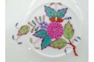ヘレンド　ハンガリー　HEREND HVNGARY　アポニー・フラワー　華やかな花たちが食卓に彩を与えるティーカップ&ソーサー2客セット(HUNGARY、洋食器、C&S)(R-072282)
