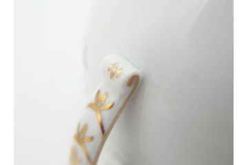 ヘレンド　ハンガリー　HEREND HVNGARY　インドの華　清楚な色合いとデザインが素敵なシュガーポット(HUNGARY、グリーン、洋食器、ボンボン入れ、小物入れ)(R-072283)