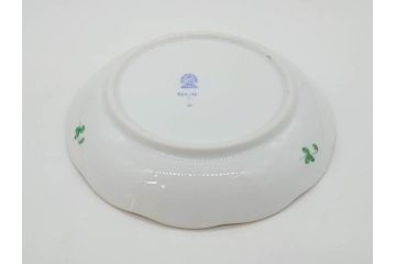 ヘレンド　ハンガリー　HEREND HVNGARY　インドの華　一つ一つ丁寧に作られた美しい意匠が目を惹くティーカップ&ソーサー3客セット(HUNGARY、洋食器、C&S、グリーン)(R-072284)