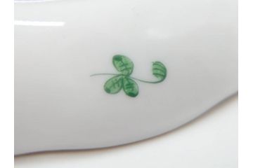 ヘレンド　ハンガリー　HEREND HVNGARY　インドの華　一つ一つ丁寧に作られた美しい意匠が目を惹くティーカップ&ソーサー3客セット(HUNGARY、洋食器、C&S、グリーン)(R-072284)