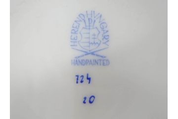 ヘレンド　ハンガリー　HEREND HVNGARY　インドの華　一つ一つ丁寧に作られた美しい意匠が目を惹くティーカップ&ソーサー3客セット(HUNGARY、洋食器、C&S、グリーン)(R-072284)