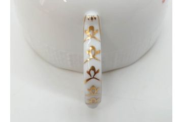 ヘレンド　ハンガリー　HEREND HVNGARY　アポニー・オレンジ　明るいビタミンカラーが華やかな空間を演出するティーカップ&ソーサー2客セット(HUNGARY、洋食器、C&S)(R-072285)
