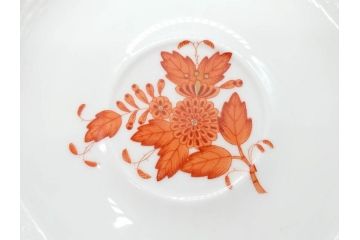 ヘレンド　ハンガリー　HEREND HVNGARY　アポニー・オレンジ　明るいビタミンカラーが華やかな空間を演出するティーカップ&ソーサー2客セット(HUNGARY、洋食器、C&S)(R-072285)