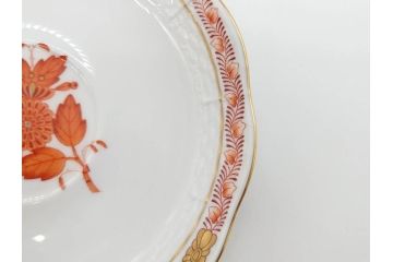 ヘレンド　ハンガリー　HEREND HVNGARY　アポニー・オレンジ　明るいビタミンカラーが華やかな空間を演出するティーカップ&ソーサー2客セット(HUNGARY、洋食器、C&S)(R-072285)
