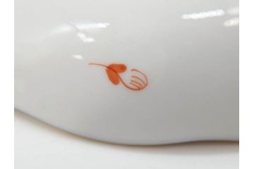 ヘレンド　ハンガリー　HEREND HVNGARY　アポニー・オレンジ　明るいビタミンカラーが華やかな空間を演出するティーカップ&ソーサー2客セット(HUNGARY、洋食器、C&S)(R-072285)