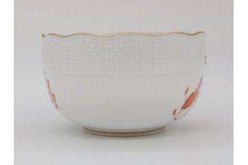 ヘレンド　ハンガリー　HEREND HVNGARY　アポニー・オレンジ　明るいビタミンカラーが華やかな空間を演出するティーカップ&ソーサー2客セット(HUNGARY、洋食器、C&S)(R-072286)