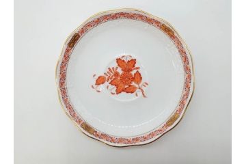 ヘレンド　ハンガリー　HEREND HVNGARY　アポニー・オレンジ　明るいビタミンカラーが華やかな空間を演出するティーカップ&ソーサー2客セット(HUNGARY、洋食器、C&S)(R-072286)