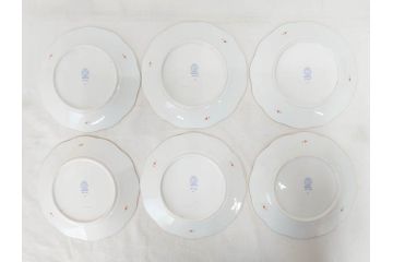 ヘレンド　ハンガリー　HEREND HVNGARY　アポニー・オレンジ　洗練されたデザインが食卓に華やぎをもたらすプレート6枚セット(HUNGARY、洋食器、皿)(R-072287)