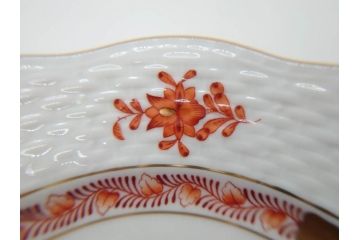 ヘレンド　ハンガリー　HEREND HVNGARY　アポニー・オレンジ　洗練されたデザインが食卓に華やぎをもたらすプレート6枚セット(HUNGARY、洋食器、皿)(R-072287)