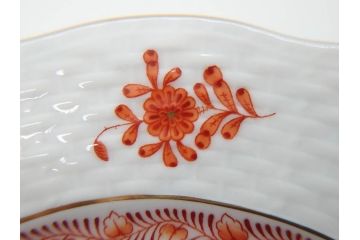 ヘレンド　ハンガリー　HEREND HVNGARY　アポニー・オレンジ　洗練されたデザインが食卓に華やぎをもたらすプレート6枚セット(HUNGARY、洋食器、皿)(R-072287)