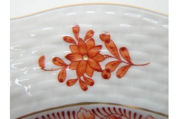 ヘレンド　ハンガリー　HEREND HVNGARY　アポニー・オレンジ　洗練されたデザインが食卓に華やぎをもたらすプレート6枚セット(HUNGARY、洋食器、皿)(R-072287)
