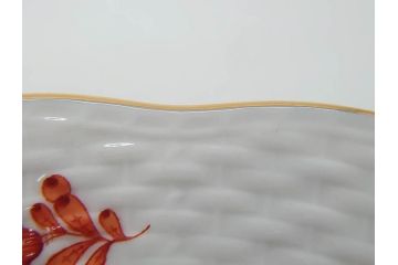 ヘレンド　ハンガリー　HEREND HVNGARY　アポニー・オレンジ　洗練されたデザインが食卓に華やぎをもたらすプレート6枚セット(HUNGARY、洋食器、皿)(R-072287)
