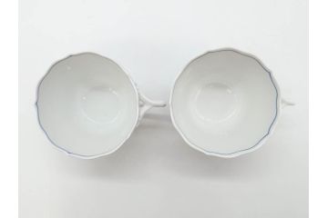 ドイツ　マイセン　Meissen　ブルーオニオン　美しい意匠が上品な雰囲気を高めるカップ&ソーサー2客セット(洋食器、C&S)(R-072288)