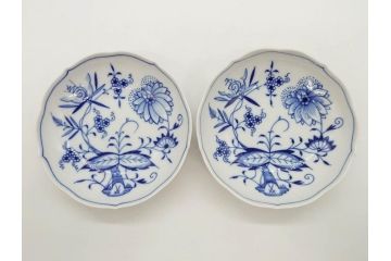 ドイツ　マイセン　Meissen　ブルーオニオン　美しい意匠が上品な雰囲気を高めるカップ&ソーサー2客セット(洋食器、C&S)(R-072288)