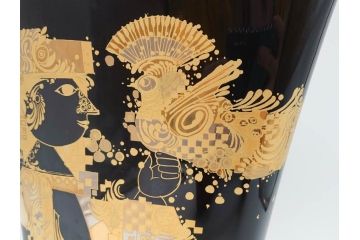 Rosenthal(ローゼンタール)　Bjorn Wiinblad(ビョルン・ヴィンブラッド)　ゴールドの煌びやかなデザインに魅了されるフラワーベース(花瓶、花入、花器)(R-072289)