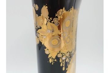 Rosenthal(ローゼンタール)　Bjorn Wiinblad(ビョルン・ヴィンブラッド)　ゴールドの煌びやかなデザインに魅了されるフラワーベース(花瓶、花入、花器)(R-072289)
