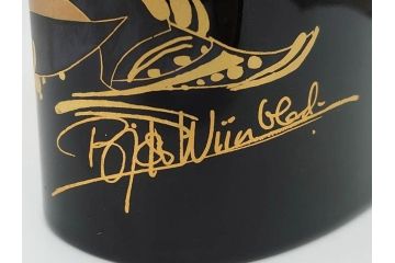 Rosenthal(ローゼンタール)　Bjorn Wiinblad(ビョルン・ヴィンブラッド)　ゴールドの煌びやかなデザインに魅了されるフラワーベース(花瓶、花入、花器)(R-072289)